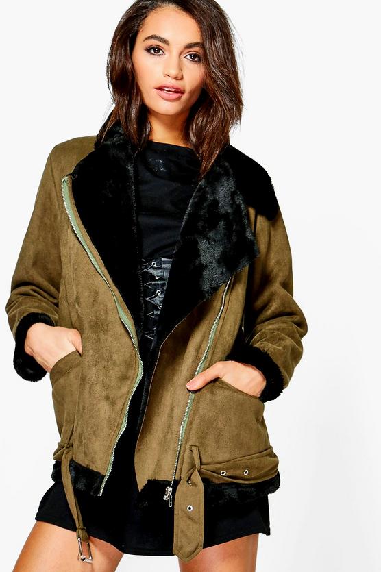 Caroline Boutique Bonded Aviator Jacket